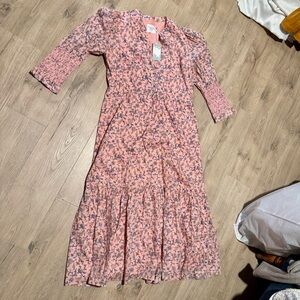 NWT Hyacinth House Floral Pink Maxi Dress